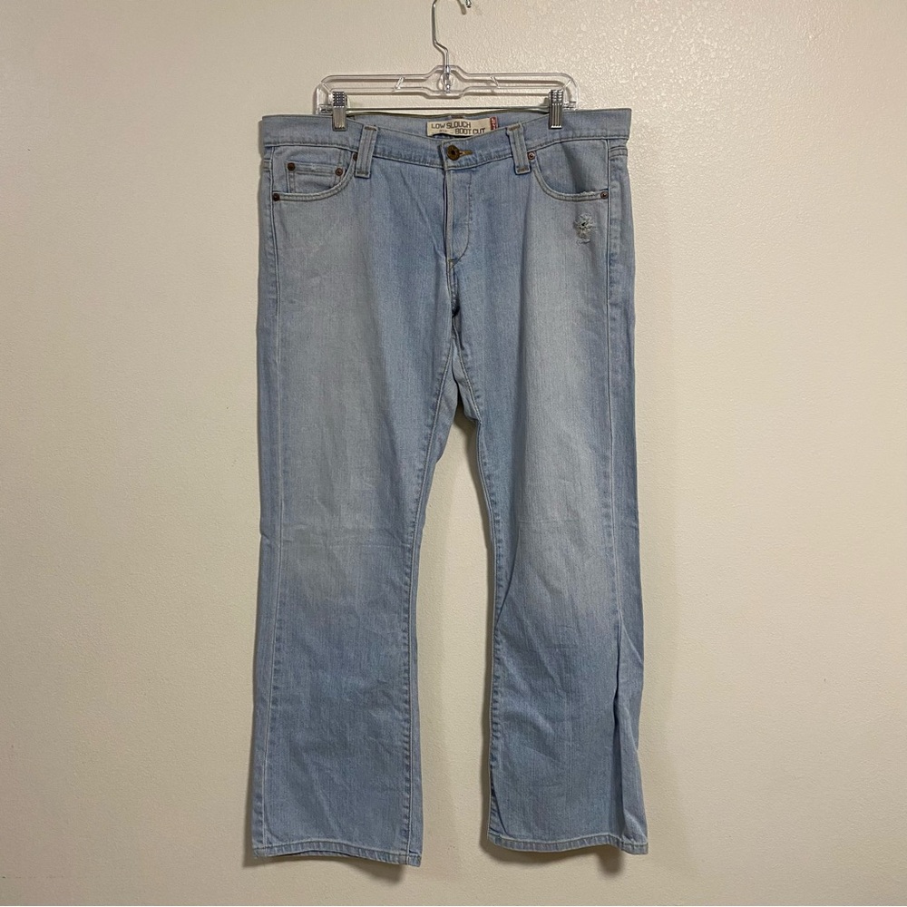 Levi's Jeans Juniors Size 13 Light Wash 513 Low Slouch Bootcut Jeans Button Fly
